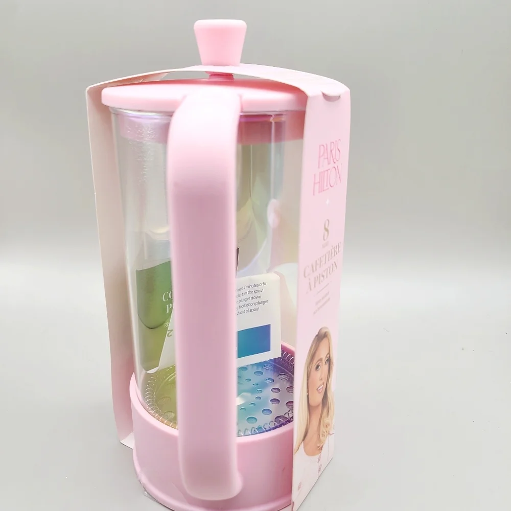 Paris Hilton Pink 8 Cup Coffee Press, NWT